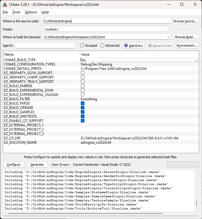 CMake configuration