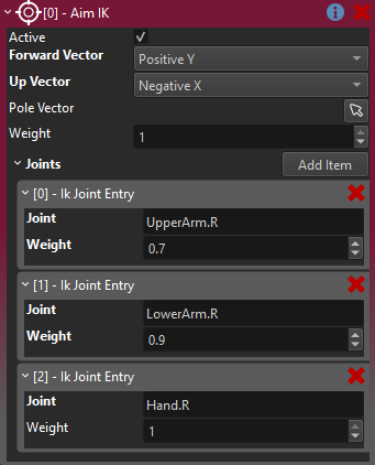 Aim IK Settings