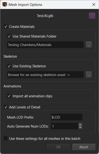 Import Mesh