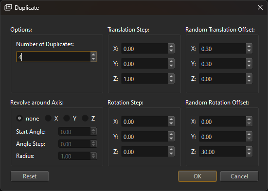 Duplicate dialog