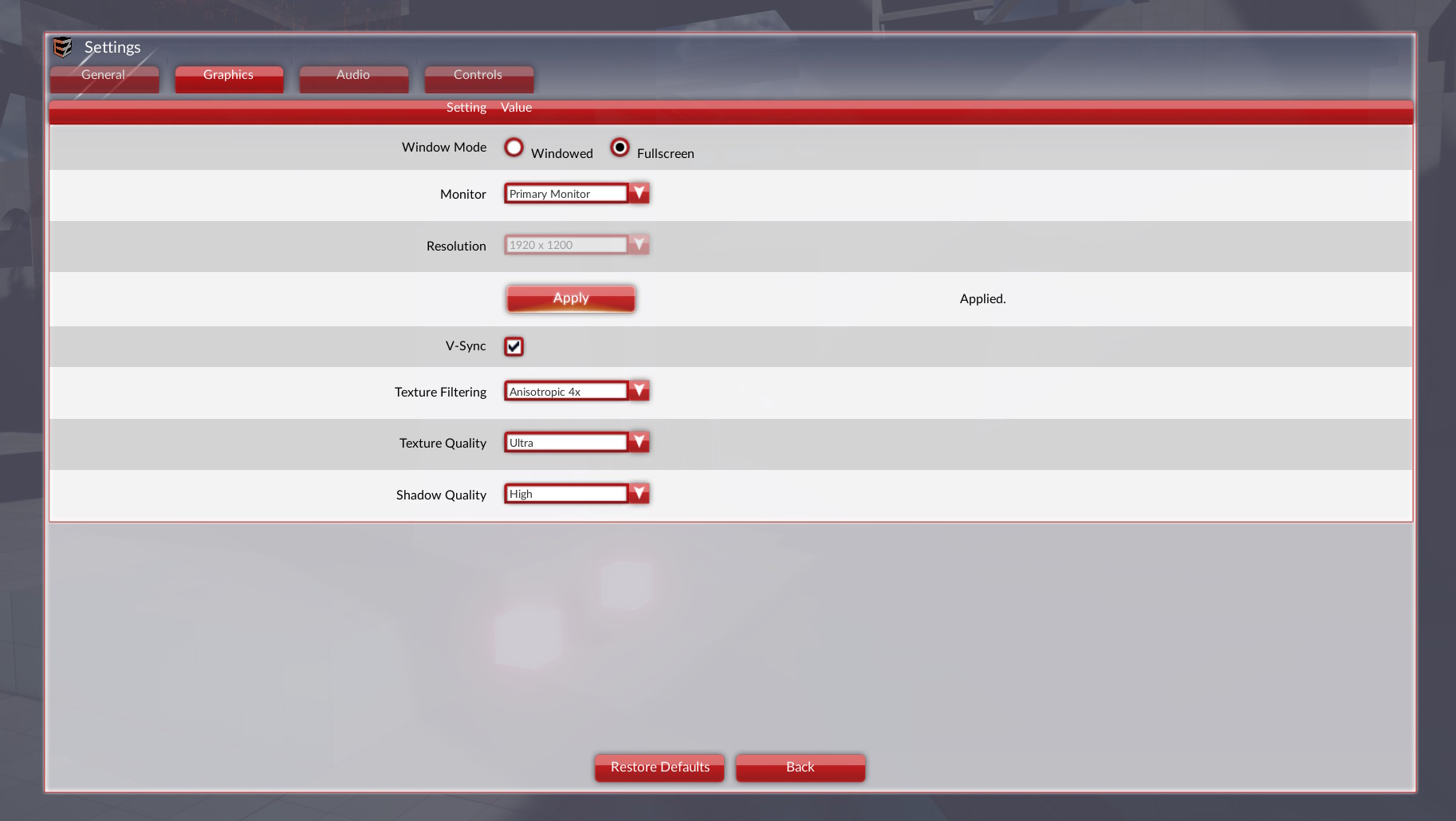 Main Menu